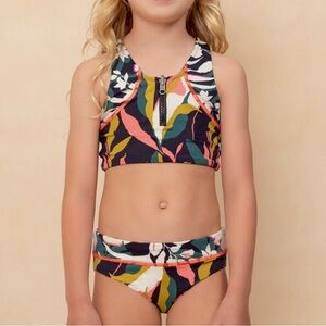 Maaji Lush Leaves Poppy Girls Reversible Bikini Set